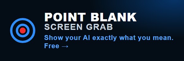 Point Blank Screen Grab: muestra a tu IA exactamente lo que quieres decir. Gratis